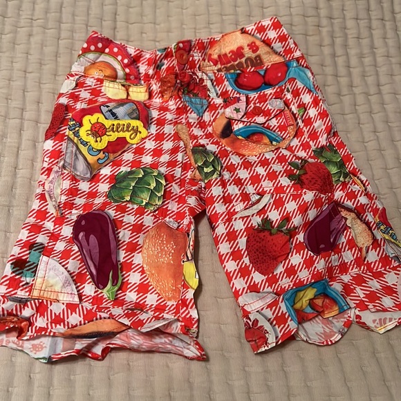 Oilily Girls Outfit Shirt Crops Pants Size 104 (age 4-5) Picnic Theme - Picture 2 of 6